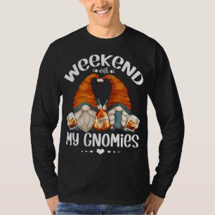 Funny Weekend Gnomes Bourbon Lover Schattigee Gnom T-shirt
