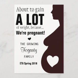 Funny Weight Gain Pregnancy Announge Aankondiging