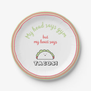 Funny Weight Loight Fitness roze Papieren Bordje