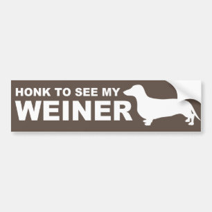 Funny Weiner Dog (Dachshund) Quote Bumpersticker