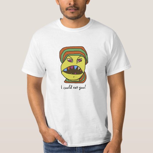 Funny WEIRDOS hongerige cartoon T-shirt (Voorkant)