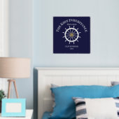 Funny Welcome Aboard Ship's Wheel Folie Text Afdrukken (Insitu (Slaapkamer))
