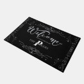 Funny Welcome-ish Lijst Custom Monogram Deurmat (Schuin)