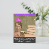Funny Welcome Teacher  Woman Briefkaart (Staand voorkant)