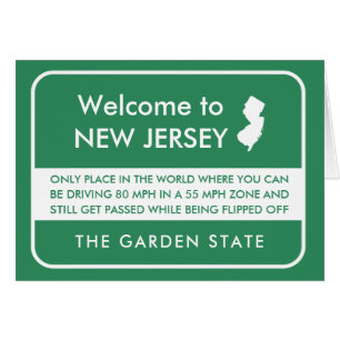 Funny Welcome to New Jersey Wenskaart