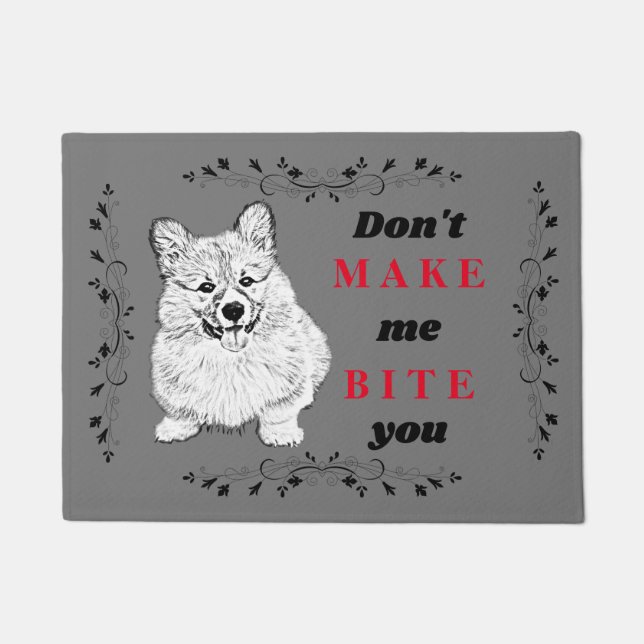Funny Welsh Corgi Doormat Deurmat (Voorkant)