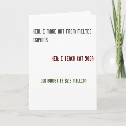 Funny Wenskaart Kaart (Voorkant)