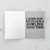 FUNNY WEREWOLF CARTE D'ANNIVERSAIRE POUR LE FRÈRE (Intérieur)