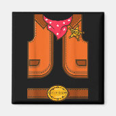 Funny Western Sheriff Halloween Cowboy Vest Simple Magneet (Voorkant)