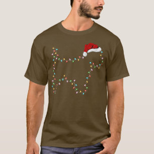 Funny Westie Dog Xmas Lighting Santa Hat Westie Ch T-shirt