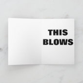 Funny Whale Birthday Cartoon Kaart (Binnen)