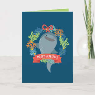 Funny Whale Shark Kerstmis Kaart