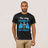 Funny Wheelstoel Handicap Positieve invaliditeit T-shirt (Voorkant volledig)