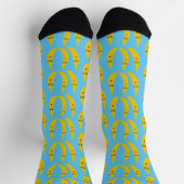 Funny Whimsical Bananas Pattern Fun Fruity Facing Sokken (Top)