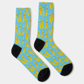 Funny Whimsical Bananas Pattern Fun Fruity Facing Sokken (Rechts)
