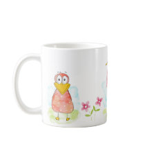Funny Whimsical Birds Coffee Mok