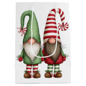 Funny Whimsical Gnomes | Gift Bag Medium Cadeauzakje (Achterkant)