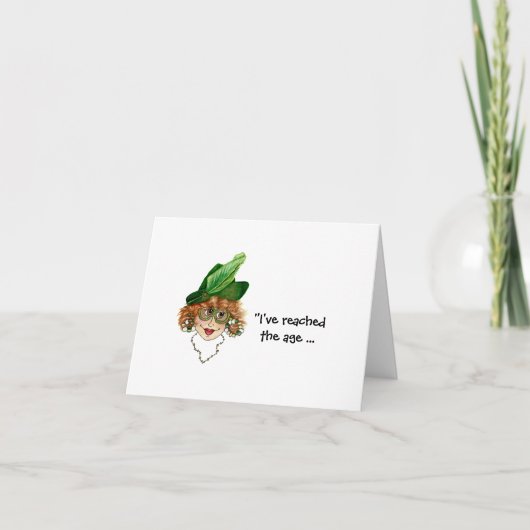 Funny, Whimsical Lady's Train of Thight Kaart (Voorkant)