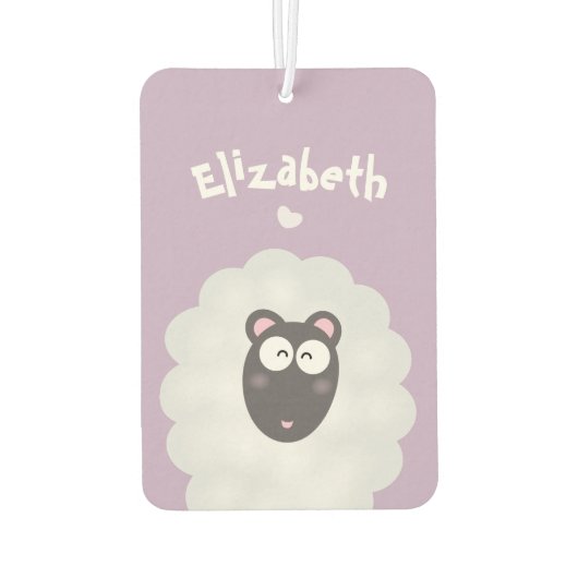 Funny Whimsical Pun I love you Cute Pastel Paars Luchtverfrisser (Achterkant)