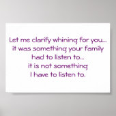 Funny-Whining-Complaining Poster (Voorkant)