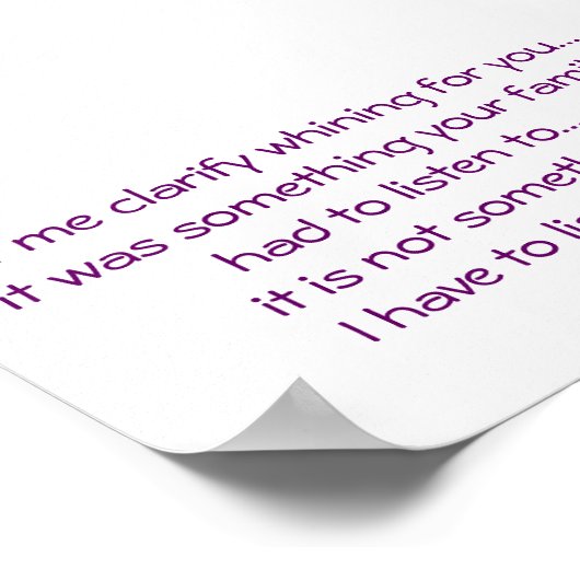 Funny-Whining-Complaining Poster (Hoek)