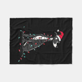 Funny Whippet Christmas Graphics Dog Lights Lover Fleece Deken (Voorkant (Horizontaal))