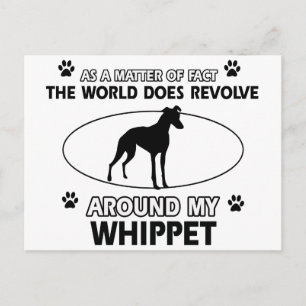 Funny whippet design briefkaart