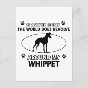 Funny whippet design briefkaart