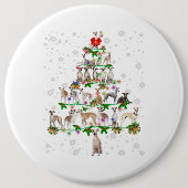 Funny Whippet Dog kerstboomversier Ronde Button 6,0 Cm (Voorkant)