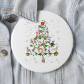 Funny Whippet Dog kerstboomversier Ronde Button 6,0 Cm (In situ)