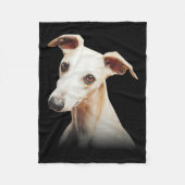 Funny Whippet Face Whippet Smile Whippet Only Face Fleece Deken (Voorkant)