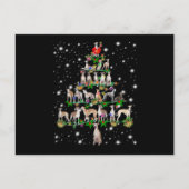 Funny Whippet kerstboomgeschenk Briefkaart (Voorkant)