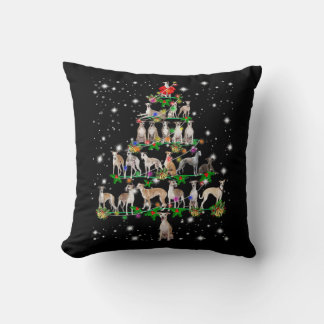 Funny Whippet kerstboomgeschenk Kussen