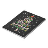 Funny Whippet kerstboomgeschenk Notitieblok (Gedraaid)