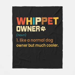 Funny Whippet Retro Dog mam Papa Gift T-Shi Fleece Deken