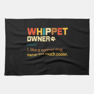 Funny Whippet Retro Dog mam Papa Gift T-Shi Theedoek