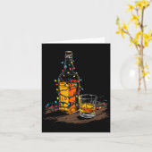 Funny Whiskey Christmas Graphics Lights Lover Long Kaart (Gele Bloem)