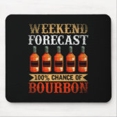 Funny Whiskey Drink Weekend Forecast 100% Kans O Muismat (Voorkant)