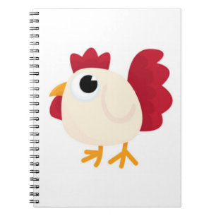 Funny White Chicken Notitieboek