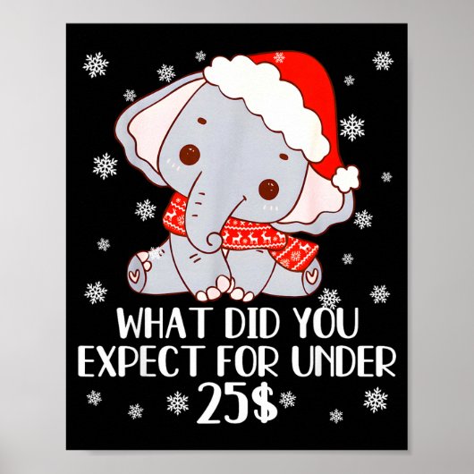 Funny White Elephant Pjs For Adults Under 15 20 Poster (Voorkant)