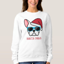 Funny White Frenchie Santa Paws Kerstmis Trui