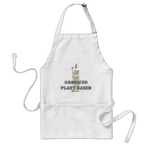 Funny White Plant based Apron Standaard Schort