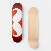 Funny White snor 7 Skateboard (Voorkant)