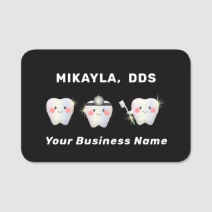 Funny White Teeth Dentistry Naamplaatje