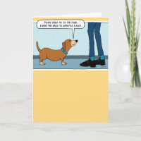 Funny Wiener Dog Birthday Kaart