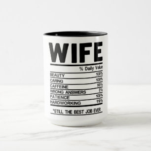 Funny Wife Nutrition Facts Mok