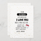 Funny Wife tegen Husband Humor Bericht over Jubile (Voorkant / Achterkant)