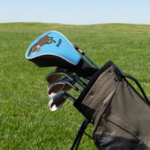 Funny wild boar razorback cartoon illustratie golfheadcover (Insitu)