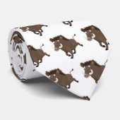 Funny wild boar razorback cartoon illustratie stropdas (Opgerold)