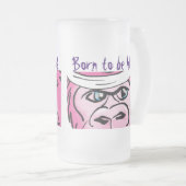 Funny Wild Pink Gorilla Matglas Bierpul (Voorkant rechts)